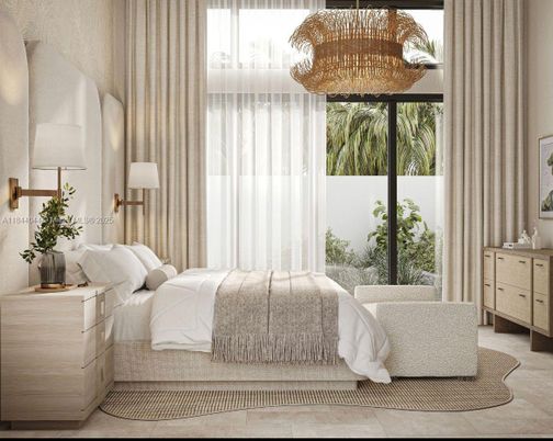 Bedroom, Chandelier, Interior