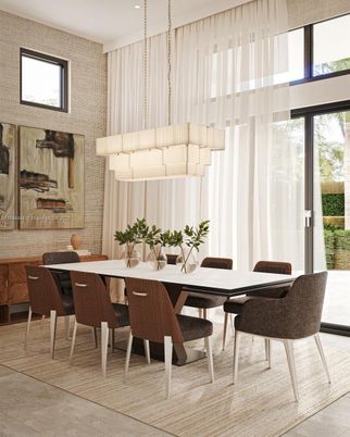 Dining room, Interior, Pendant Lights, Recessed Lighting