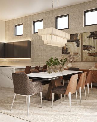 Dining room, Interior, Pendant Lights