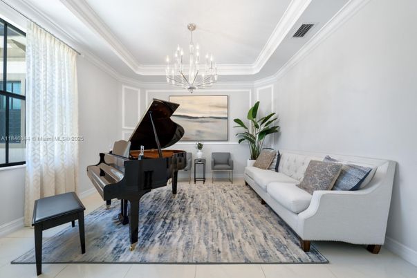 Interior, Living room, Pendant Lights, Piano