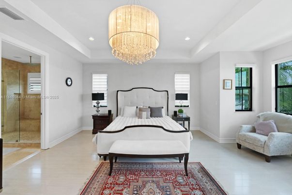 Bedroom, Chandelier, Interior, Recessed Lighting