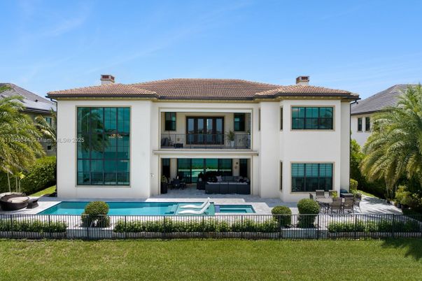 Backyard, Exterior, Facade, Pool, Mediterranean