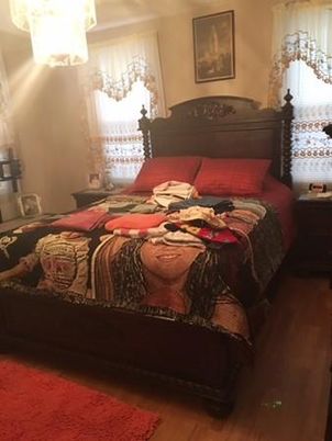 Bedroom, Chandelier, Interior, Wood Texture Flooring
