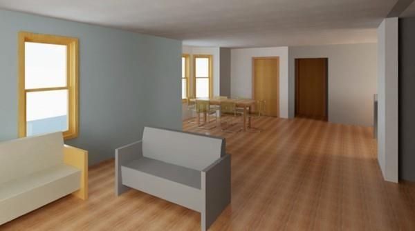 Dining room, Interior, Wood Texture Flooring