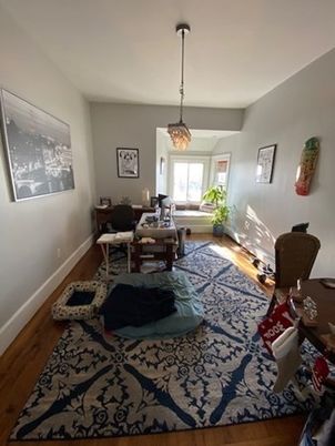 Dining room, Interior, Living room, Pendant Lights, Wood Texture Flooring