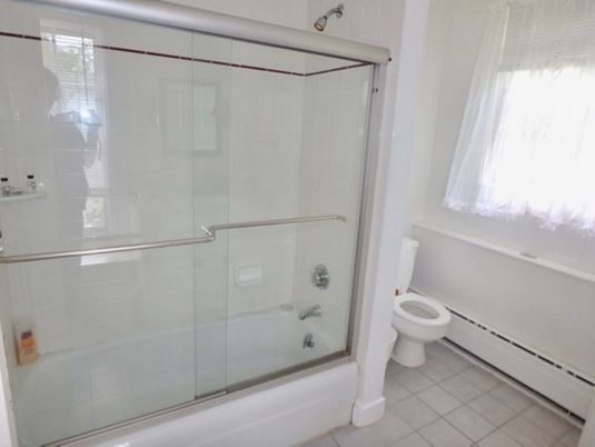 Interior, Bathroom, Glass Shower, Ceramic Tile