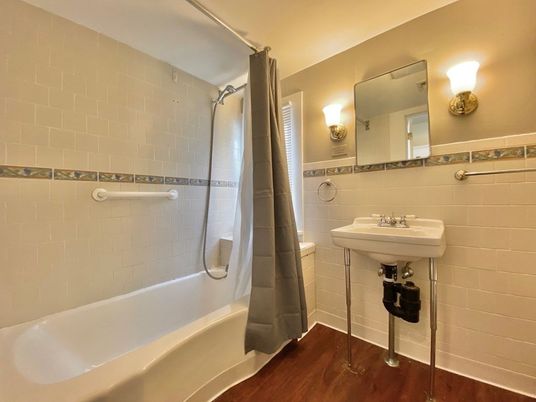 Bathroom, Interior, Wood Texture Flooring