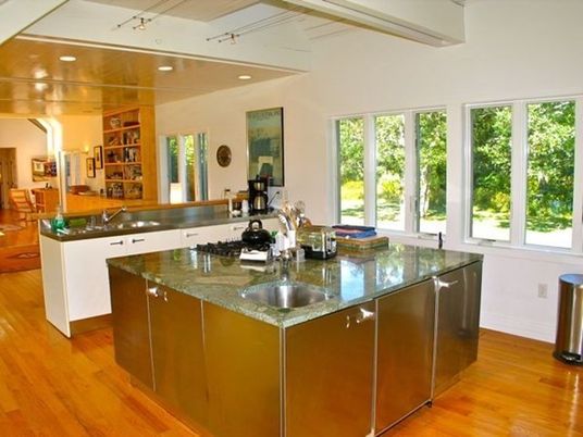 Interior, Kitchen, Wood Texture Flooring, Recessed Lighting