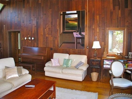 Interior, Wood Texture Flooring, Wooden Walls, Piano