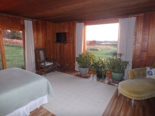 Interior, Bedroom, Wood Texture Flooring, Wooden Ceilings, Water, Wooden Walls