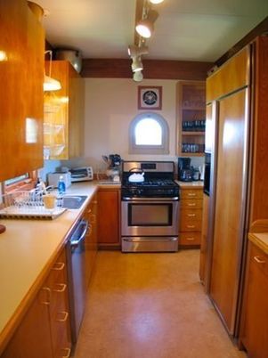 Interior, Kitchen, Stainless Steel Appliances, Ceramic Tile, Pendant Lights