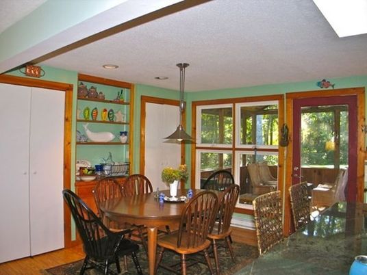 Interior, Wood Texture Flooring, Dining room, Pendant Lights