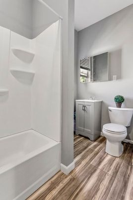 Bathroom, Interior, Wood Texture Flooring