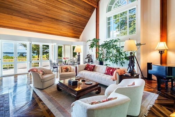 Interior, Living room, Piano, Wooden Ceilings, Wood Texture Flooring