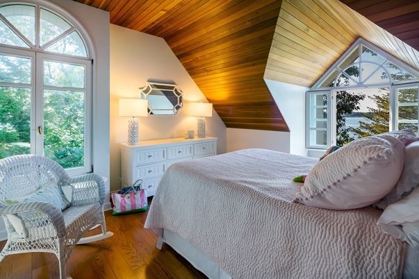 Bedroom, Interior, Wooden Ceilings, Wood Texture Flooring