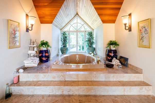 Bathroom, Interior, Wooden Ceilings