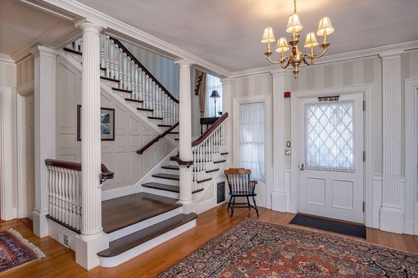 Chandelier, Interior, Wood Texture Flooring
