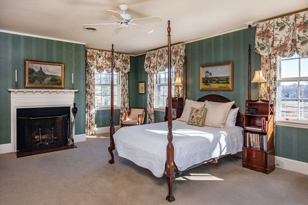 Bedroom, Fireplace, Interior