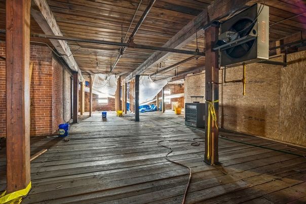 Interior, Stone Walls, Wood Texture Flooring