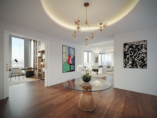 Chandelier, Interior, Pendant Lights, Wood Texture Flooring