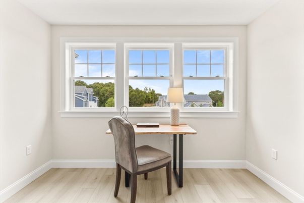 Fireplace, Interior, Kitchen, Living room, Pendant Lights, Recessed Lighting, Stainless Steel Appliances, Wood Texture Flooring