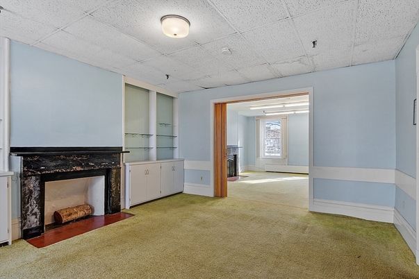 Empty room, Fireplace, Interior