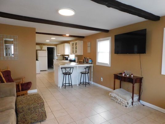 Interior, Kitchen, Recessed Lighting, Wooden Beams