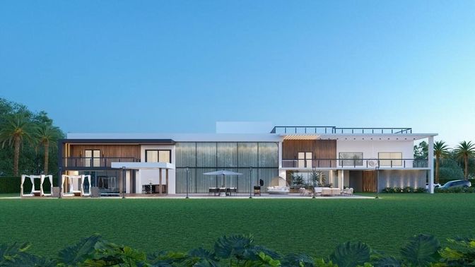 Backyard, Exterior, Facade, Modern
