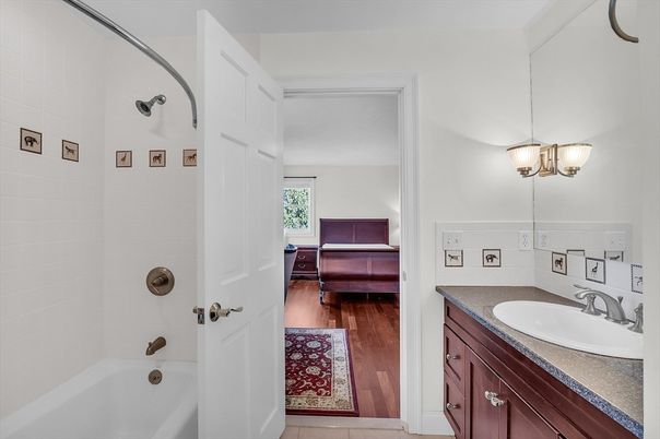 Bathroom, Interior, Wood Texture Flooring