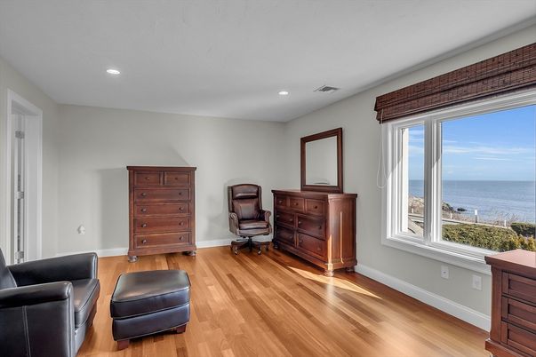 Home Office, Interior, Recessed Lighting, Water, Wood Texture Flooring