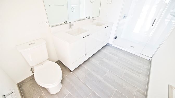 Bathroom, Interior, Wood Texture Flooring