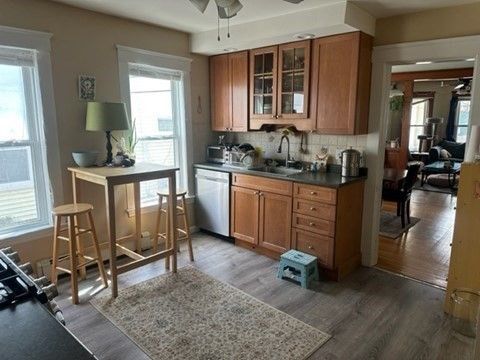 Interior, Kitchen, Wood Texture Flooring