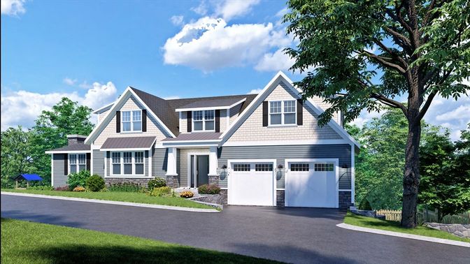 Attached, Exterior, Facade, Farmhouse