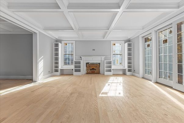Empty room, Fireplace, Interior, Wood Texture Flooring