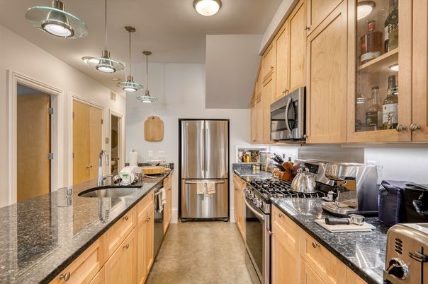 Interior, Kitchen, Pendant Lights, Stainless Steel Appliances