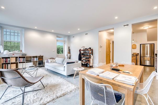 Home Office, Interior, Living room, Recessed Lighting, Stainless Steel Appliances