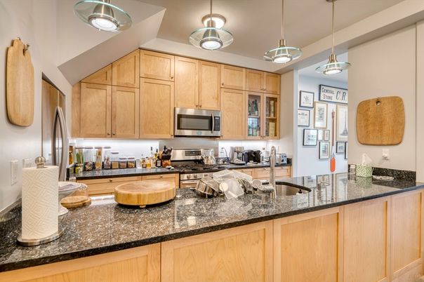 Interior, Kitchen, Pendant Lights, Stainless Steel Appliances