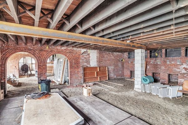 Interior, Stone Walls, Wooden Beams