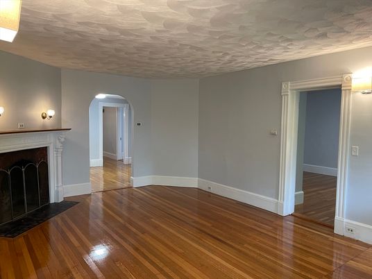 Empty room, Fireplace, Interior, Wood Texture Flooring