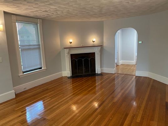 Empty room, Fireplace, Interior, Wood Texture Flooring