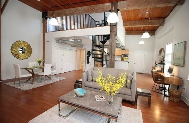 Dining room, Interior, Living room, Pendant Lights, Wooden Beams, Wooden Ceilings, Wood Texture Flooring