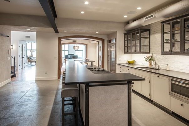 Chandelier, Interior, Kitchen, Pendant Lights, Recessed Lighting, Stainless Steel Appliances
