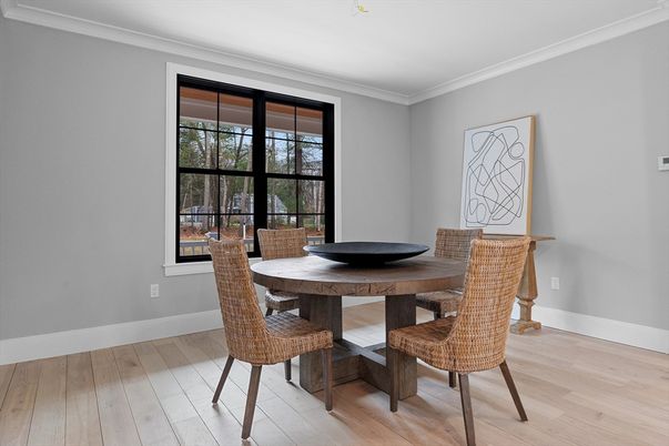 Dining room, Interior, Wood Texture Flooring