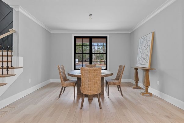 Dining room, Interior, Wood Texture Flooring