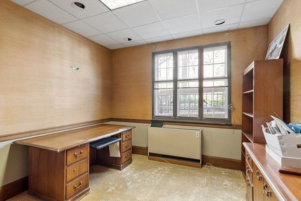 Home Office, Interior, Recessed Lighting, Wooden Walls