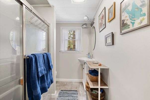 Bathroom, Interior, Wood Texture Flooring