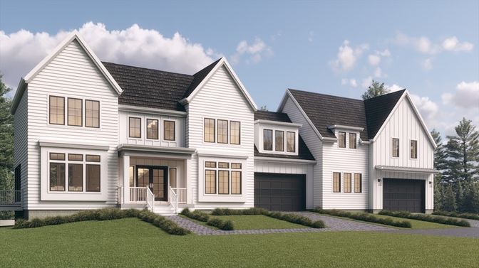 Attached, Exterior, Facade, Farmhouse