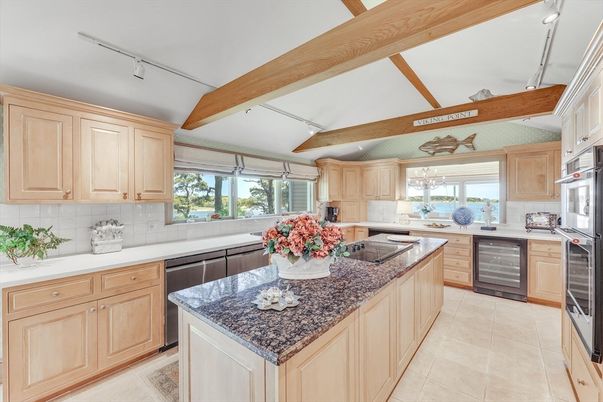 Interior, Kitchen, Stainless Steel Appliances, Wooden Beams
