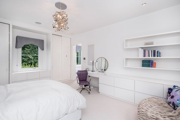 Bedroom, Home Office, Interior, Pendant Lights, Recessed Lighting