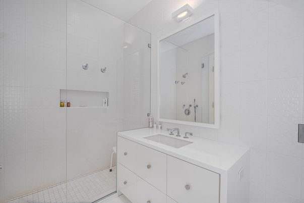 Bathroom, Dual Sink Vanities, Glass Shower, Interior